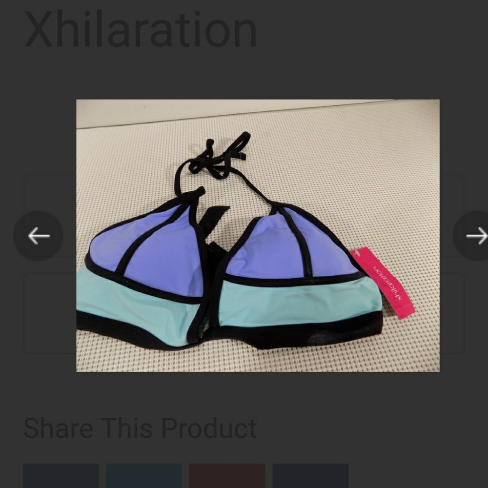 NWT Colorblock Swim Bar Xhilaration